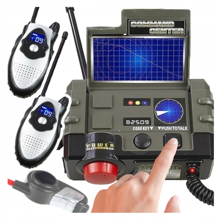 WALKIE TALKIE DLA DZIECI 2 x krótkofalówka ZESTAW łoki toki + BAZA do 30m