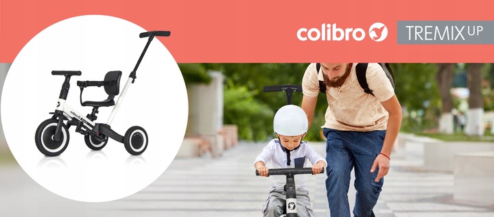 Rowerek dziecięcy TREMIX Up 6w1 Blank COLIBRO