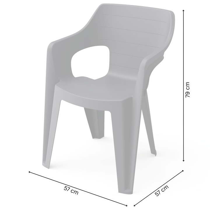 Allibert Krzesło ogrodowe Bilbao lowback chair graphite
