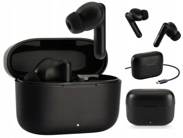 CZARNE SŁUCHAWKI Dokanałowe Bezprzewodowe PANASONIC RZ-B110WDE-K Bluetooth