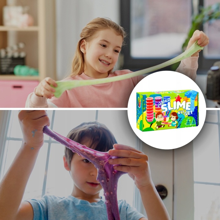 SLIME WIELKI ZESTAW DO ROBIENIA GLUTÓW 128W1 IDEALNY PRZENT DLA DZIECI XXL