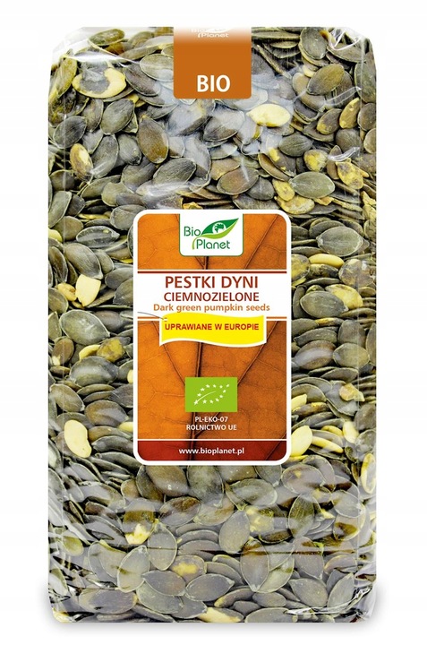 Pestki dyni ciemnozielone (uprawiane w Europie) BIO 1 kg Bio Planet