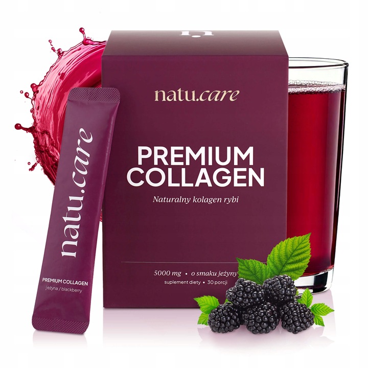 Kolagen Rybi Do Picia Na Zmarszczki w Proszku 5000 mg Natu Care Jeżyna