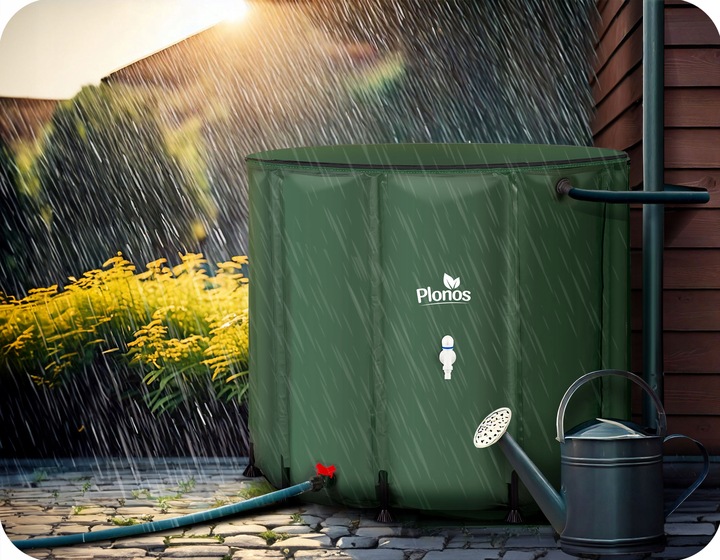 Zbiornik na Deszczówkę składany BECZKA NA Wodę z Rynny 650L PLONOS