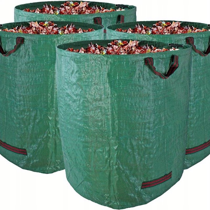 3x Worek na liście trawę Kosz Ogrodowy torba Pojemnik na Odpady 272l MOCNY