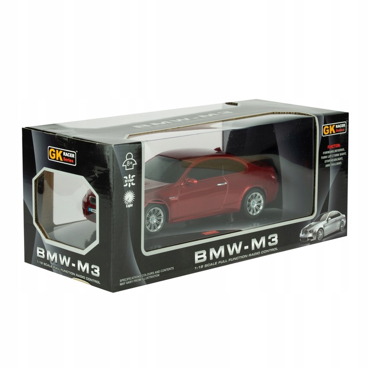 SAMOCHÓD RC AUTO ZDALNIE STEROWANE DLA DZIECI BMW M3 NA PILOTA CZERWONE