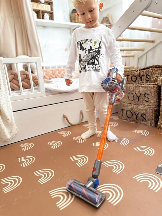 DUŻY INTERAKTYWNY ODKURZACZ PIONOWY DLA DZIECI FUNKCJA SSANIA DŹWIĘK 3W1