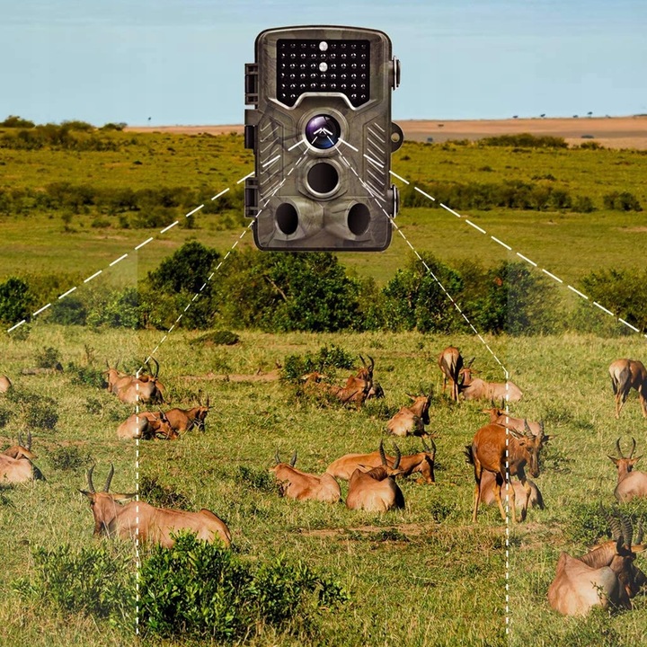 Fotopułapka Kamera Leśna IR PODCZERWIEŃ PL MENU FULL HD 50Mpx Zestaw