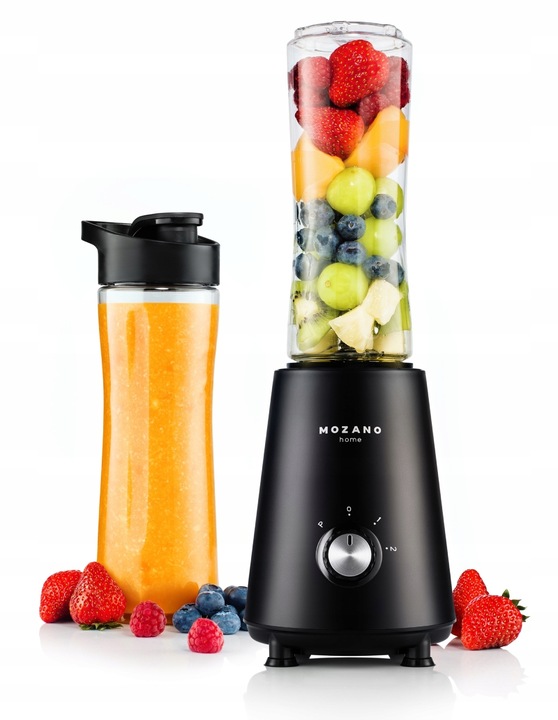 BLENDER KIELICHOWY 3w1 DO SMOOTHIE KOKTAJLI 2 WKŁADY CHŁODZĄCE 2 BUTELKI