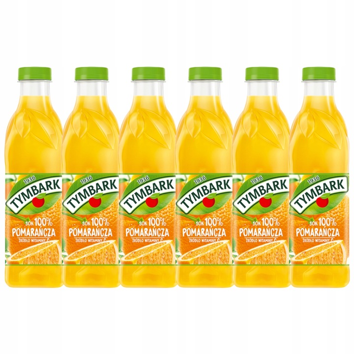 Sok 100% Tymbark Pomarańcza źródło witamin 6x 1l