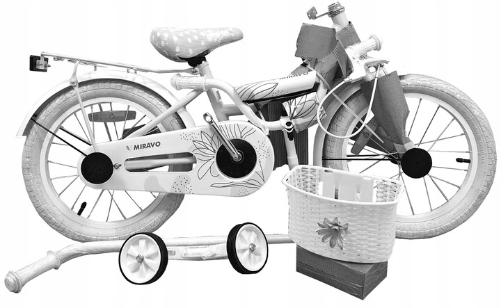 ROWEREK DZIECIĘCY 16 CALI ROWER DLA DZIEWCZYNKI KOSZYK I PROWADNIK + GRATIS