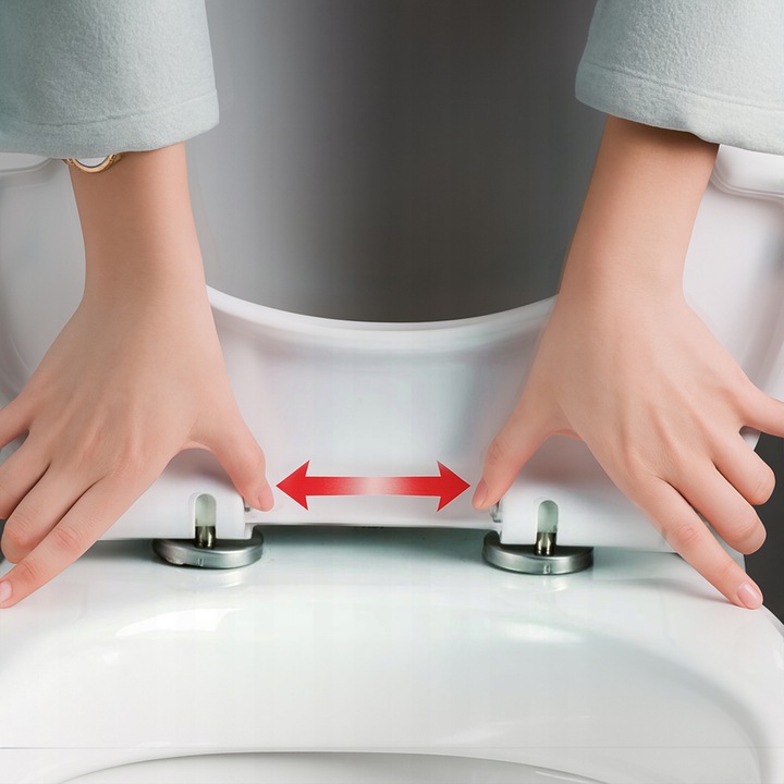 DESKA WC SEDESOWA WOLNOOPADAJĄCA TWARDY DUROPLAST NADRUK ESTIVA WENGE