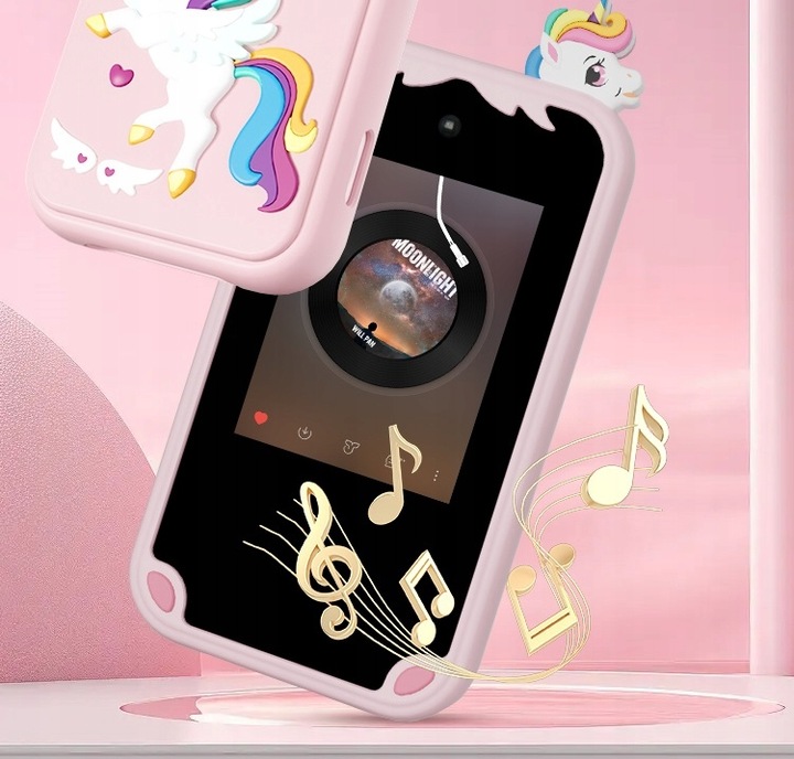 TELEFON DLA dzieci SMARTFON APARAT KAMERA D13 JEDNOROŻEC RÓŻOWY