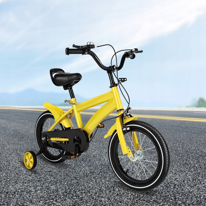 Rower dziecięcy 14 cali - żółty