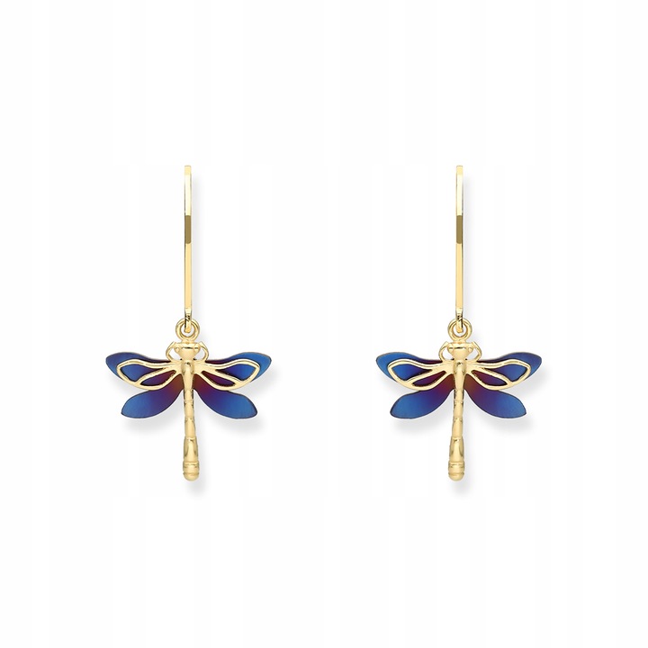 KOLCZYKI WAŻKI SREBRO POZŁACANE Z TYTANEM