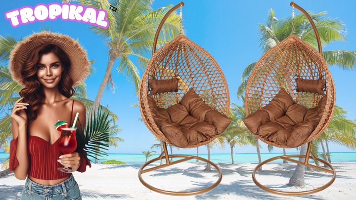 FOTEL KOKON KOSZ WISZĄCY JEDNOOSOBOWY DO POKOJU OGRODU OGRODOWY NA BALKON