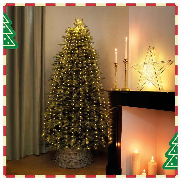 Lampki Choinkowe LED Ciepłe Białe Światełka Zewnętrzne 832 microLED 16x2,4m