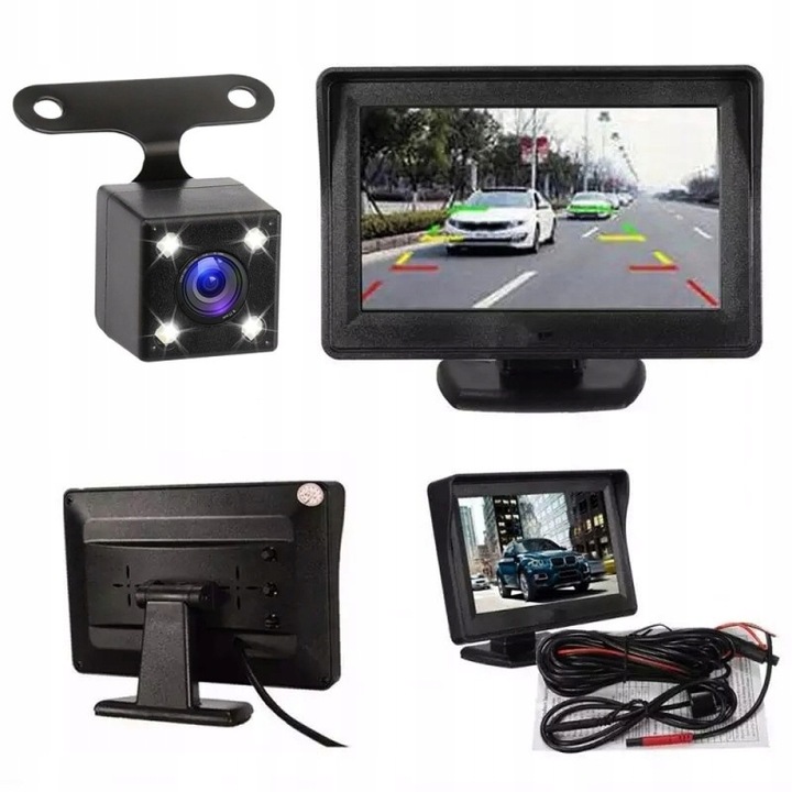 Kamera cofania, monitor - zestaw 12V