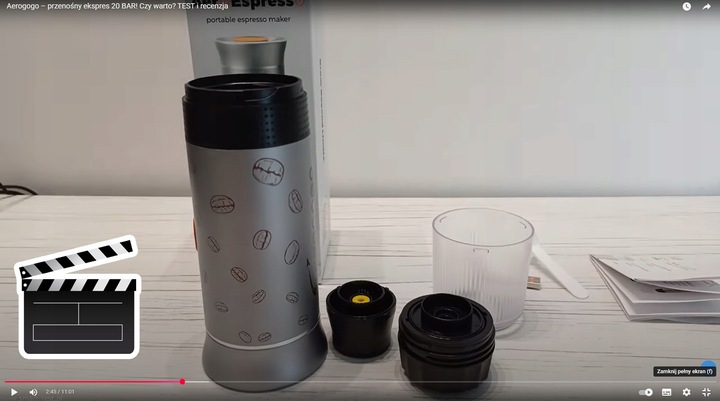 PODRÓŻNY ekspres do kawy mielonej+ na kapsułki CIŚNIENIOWY 20 Bar AEROGOGO