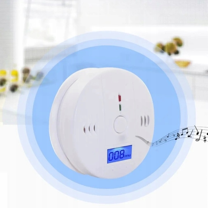CZUJNIK CZADU TLENKU WĘGLA LCD DETEKTOR CO ALARM WYKRYWACZ BEZPRZEWODOWY