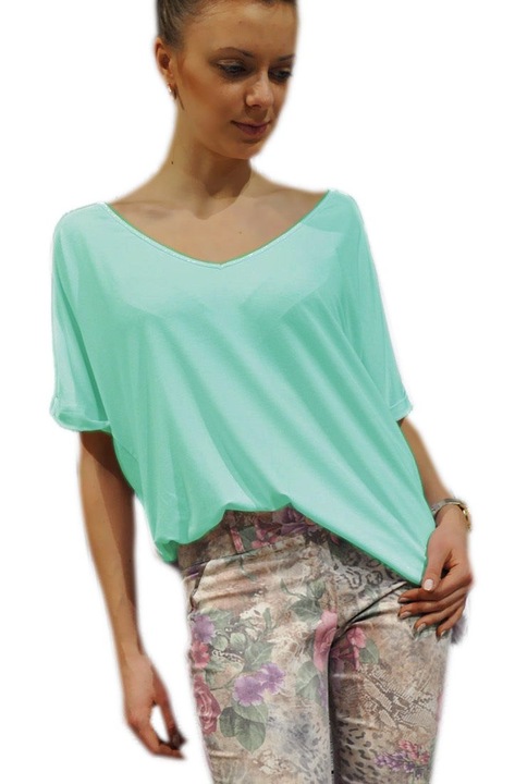 MIKOS*NOWOSĆ BLUZKA OVERSIZE, KIMONO Z DEKOLTEM SM