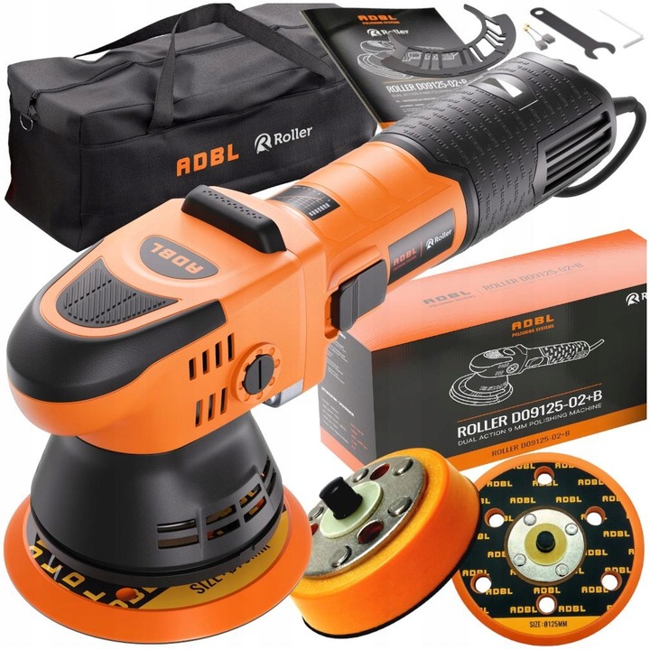 ADBL ROLLER D09125-02+B POLERKA + TORBA MASZYNA POLERSKA DUAL-ACTION DA 9MM