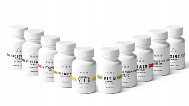 Witamina B Complex Suplement Diety B1, B2, B3, B5, B6, B7, B12 60 Kapsułek