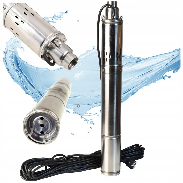 POMPA GŁĘBINOWA 3,5" DEEP 2700 L/H DO STUDNI WODY PODLEWANIA MOCNA ŚRUBOWA