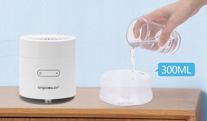 PRZENOŚNY MINI WENTYLATOR Z MGIEŁKĄ 10W 4W1