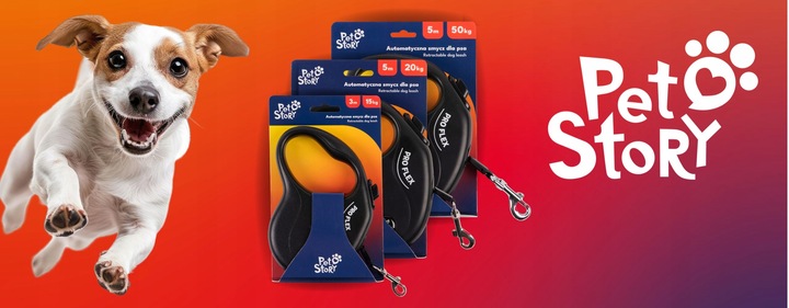PRO FLEX Smycz AUTOMATYCZNA TAŚMA dla DUŻEGO PSA do 50kg 5m L