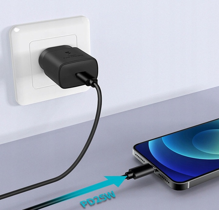 SZYBKA ŁADOWARKA 25W dla SAMSUNG S10 S20 S21 S22