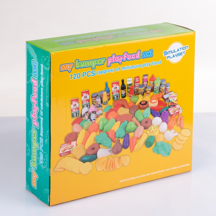 KINDERPLAY PLASTIKOWE WARZYWA OWOCE DO KUCHNI DLA DZIECI 120 elementów