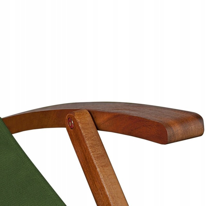 DREWNIANY LEŻAK OGRODOWY FOTEL KRZESŁO ZIELONY