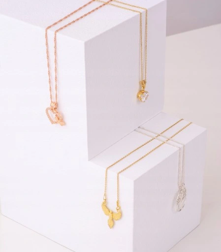 Łańcuszek srebrny naszyjnik 925 Litera Literka A