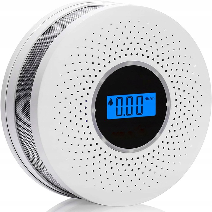 CZUJNIK CZADU DETEKTOR TLENKU WĘGLA CO BEZPRZEWODOWY EKRAN LCD 2w1 PRO+