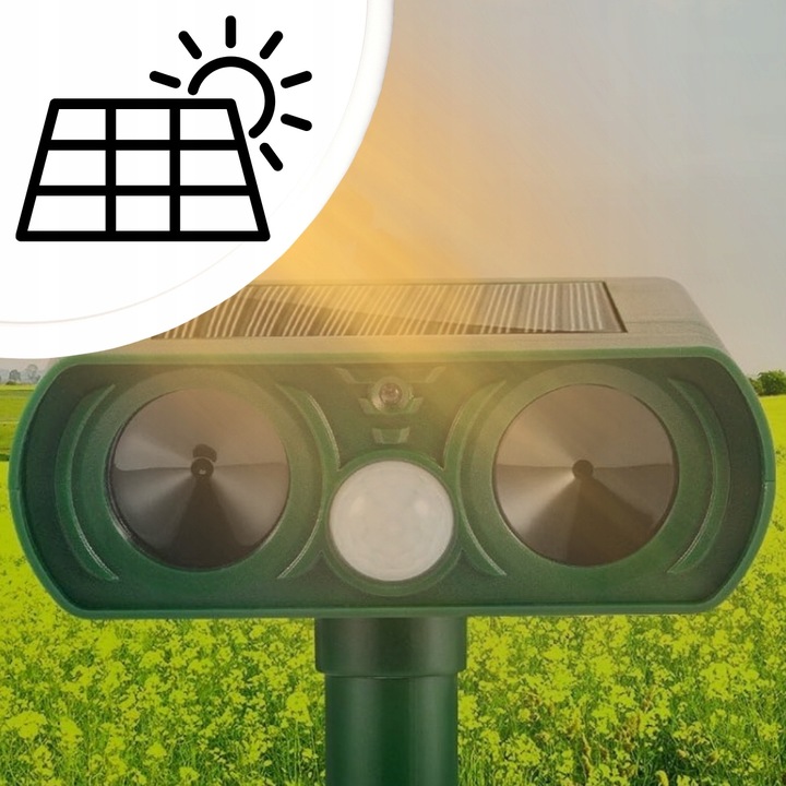 ODSTRASZACZ ZWIERZĄT KOTÓW PSÓW DZIKÓW SAREN PTAKÓW ITP + Lokalizator Ruchu