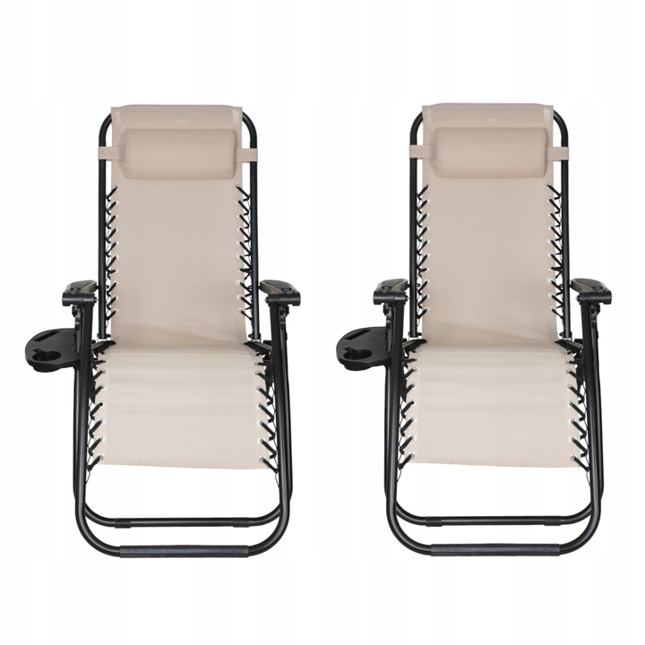 Leżak metal beże i brązy AbarQs