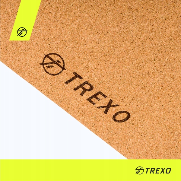 Mata do ćwiczeń jogi TREXO Korkowa TPE 6 mm