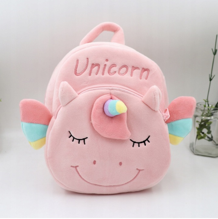 Plecak plecaczek pluszowy dziecięcy przedszkolny miękki mały jednorożec