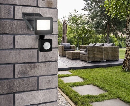 Naświetlacz Halogen LED 10W z Czujnik Ruchu i Zmierzchu Reflektor zimny