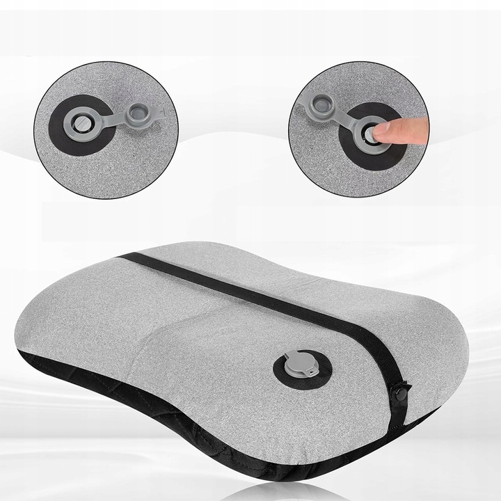 PODUSZKA SAMOPOMPUJĄCA Z POKROWCEM 43X28 KEMPING POD NAMIOT WYGODNA LEKKA