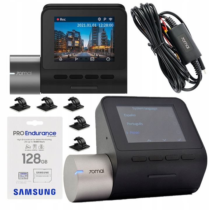 KAMERA 70MAI A500S PRO PLUS + 128GB + ADAPTER ACC