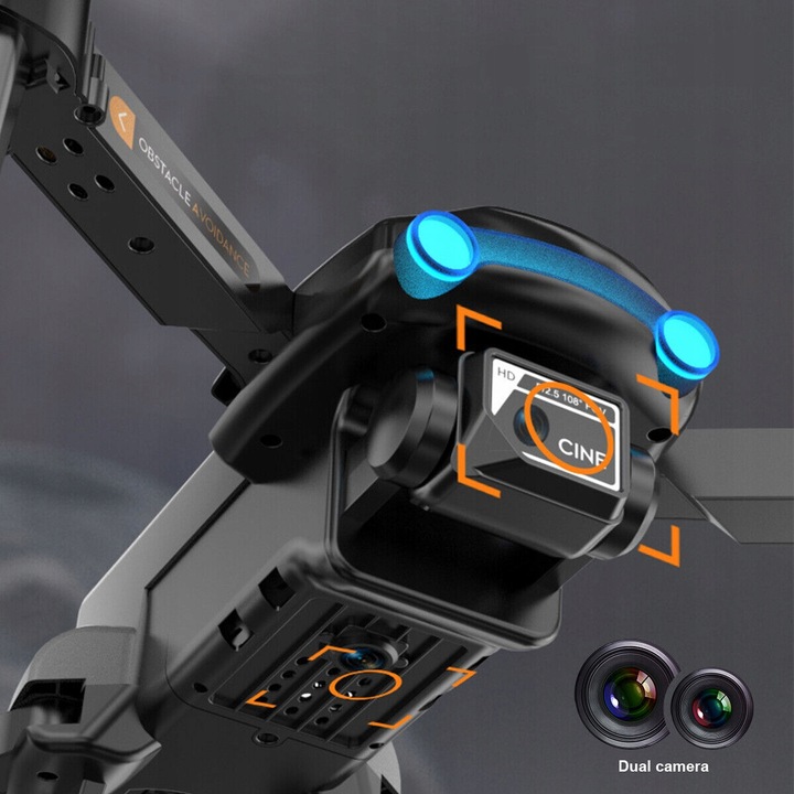 DRON Z KAMERĄ 4K DLA DOROSŁYCH 360° OMIJANIE PRZESZKÓD WIFI SKŁADANY DRON