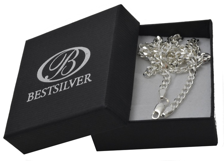 Łańcuszek SREBRNY męski pancerka 50cm 4mm SREBRO