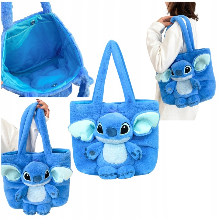 PLUSZOWA TORBA NA RAMIĘ STITCH MIĘKKA TOREBKA STICZ PREZENT