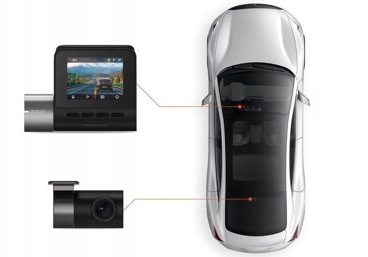 Wideorejestrator 70mai PRO PLUS a500s + kamera RC06 + 64GB + ADAPTER UP03