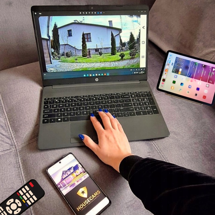 PODWÓJNA KAMERA WIFI IP ZEWNĘTRZNA OBROTOWA ŚLEDZENIE 2X3MPX DOŚWIETLENIE