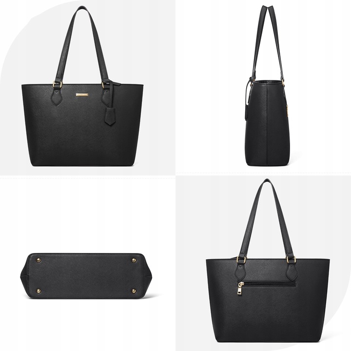 ZESTAW TOREBEK DAMSKICH 4W1 – STYLOWE TOREBKI NA CO DZIEŃ I DO PRACY CZARNY