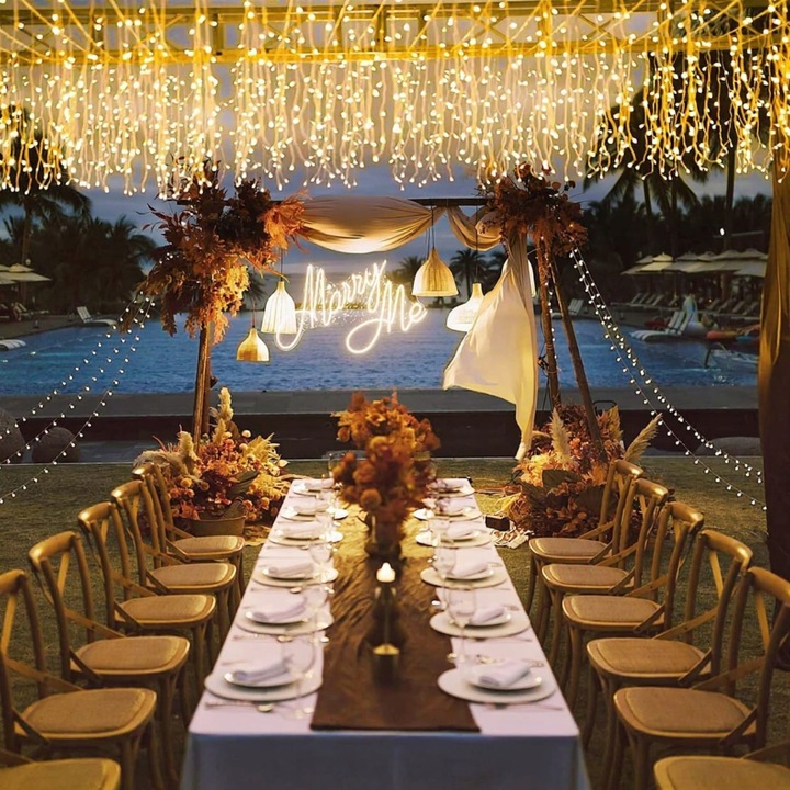 SOPLE 300LED kurtyna lampki na zewnątrz z FLASH 10M DODATKOWE GNIAZDO