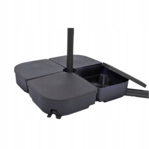 Podstawa do parasola ogrodowego SAMOS 40x40x15,5 grafit na wodę i piasek